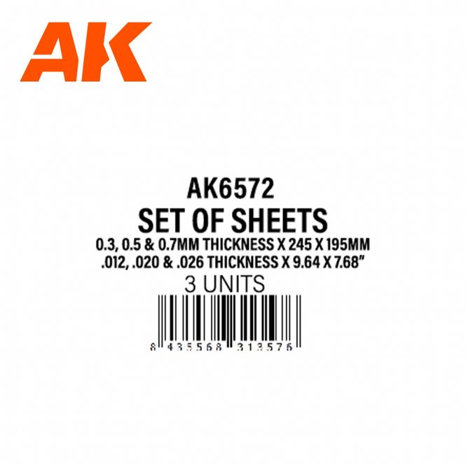 Main Image 0.3, 0.5 & 0.7mm thickness x 245 x 195mm - ...