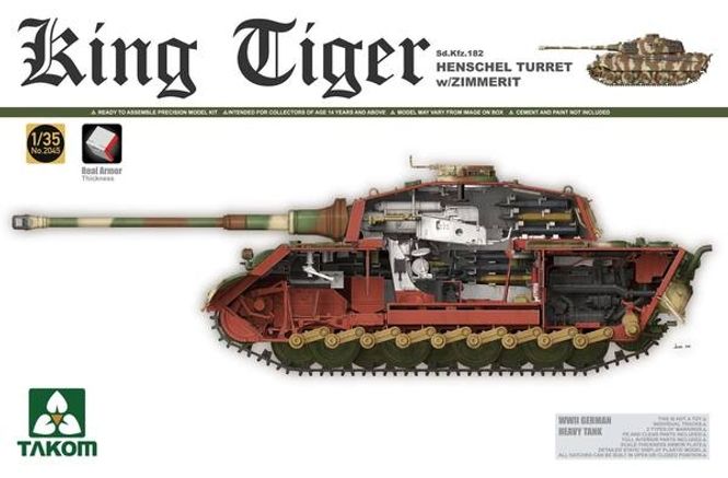 Hovedbilde Takom 1:35 - King Tiger Henschel w/Zimmerit - ...