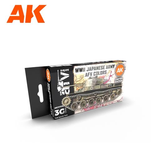 AK-Interactive AK 11774 WWII JAPANESE ARMY AFV COLORS PAINT SET