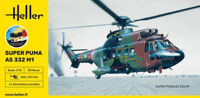 Hovedbilde Heller 1:72 - Super Puma AS 332 M1 - Starter Set ...