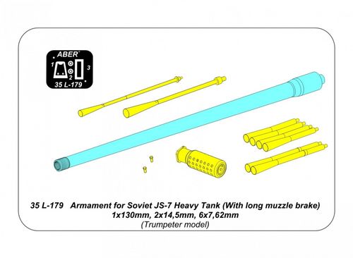 Armament for Soviet JS-7 Heavy Tank (With long muzzle brake)