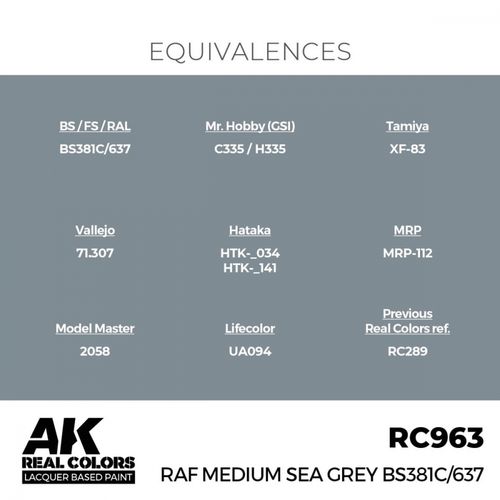 RC963 RAF Medium Sea Grey BS381C/637