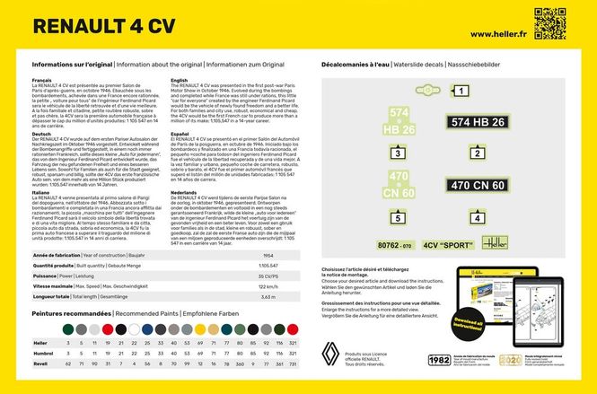 Hovedbilde Heller 1:24 - Renault 4 CV (80762)