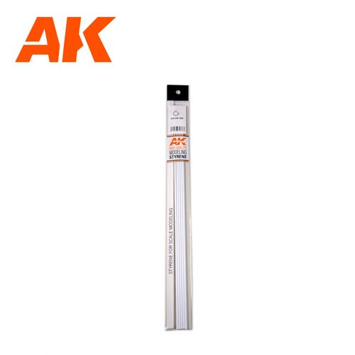 Hollow tube 6.00dx350mm (W.T. 0,7mm)-STYRENE STRIP