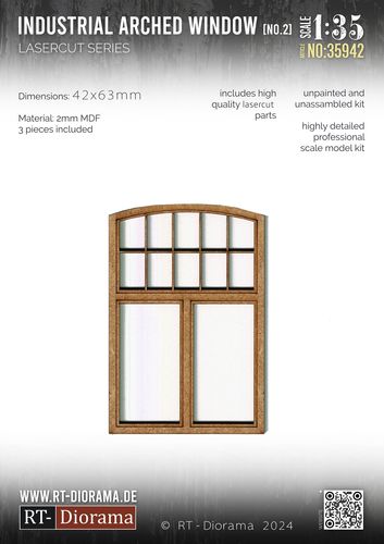 RT-Diorama 1:35 - 35942 Industrial Arched Window No.2