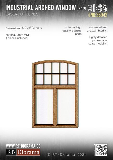 Hovedbilde RT-Diorama 1:35 - 35942 Industrial Arched Window ...