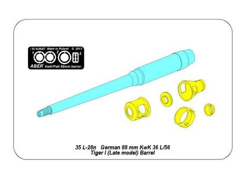German 88mm KwK36/L56 Tiger I late barrel