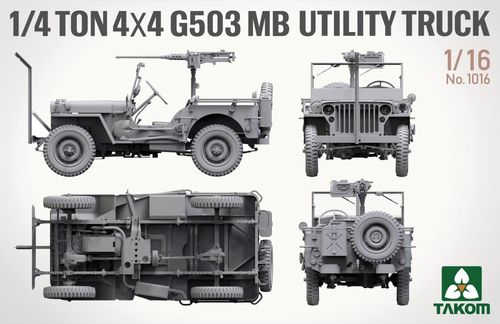 Takom 1:16 - 1/4 Ton 4x4 G503 MB Utility Truck (1016)