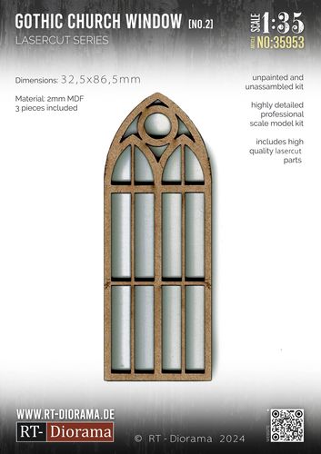 RT-Diorama 1:35 - 35953 Gothic Church Windows No.2