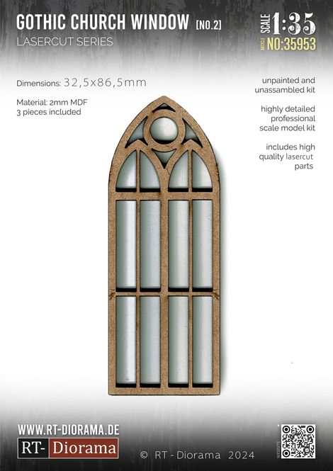 Hovedbilde RT-Diorama 1:35 - 35953 Gothic Church Windows ...