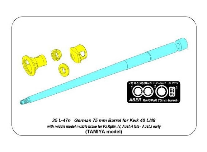 Hovedbilde Germ.75mm barrel for KwK40L/48 with middle model ...