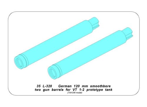 Barrels 120mm for German tank VT 1-2 (Takom)