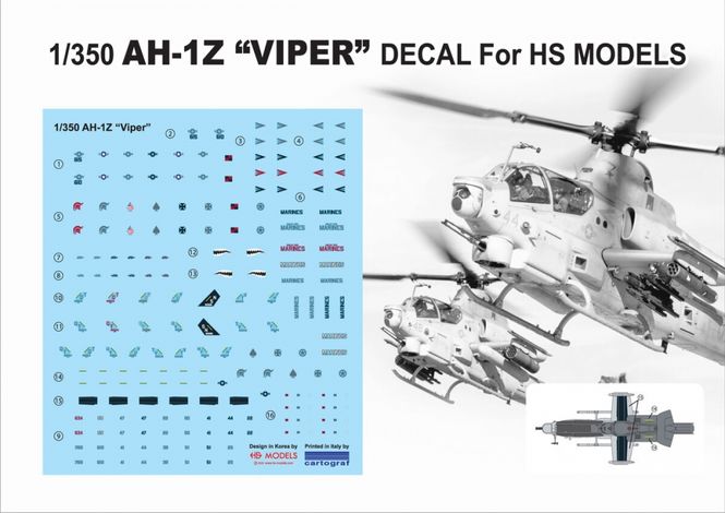 Hovedbilde HS Models 1:350 - Bell AH-1 Z Viper - Decal Set ...