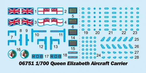 Trumpeter 1:700 - HMS Queen Elizabeth Aircraft Carrier (06751)