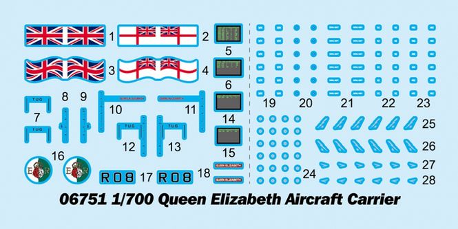 Hovedbilde Trumpeter 1:700 - HMS Queen Elizabeth Aircraft ...