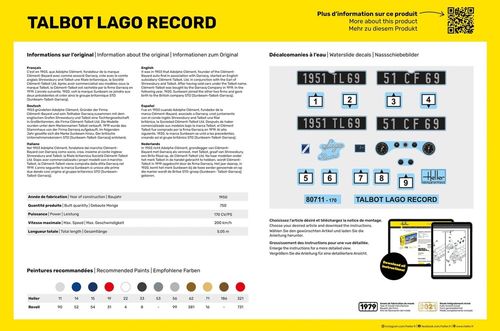Heller 1:24 - Talbot Lago Record - Starter Set 56711 
