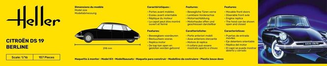 Hovedbilde Heller 1:16 - Citroën DS 19 Berline 80795 