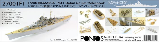 Hovedbilde Pontos Model 1:200 - German Battleship Bismarck ...