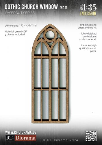 RT-Diorama 1:35 - 35916 Gothic Church Windows No.1