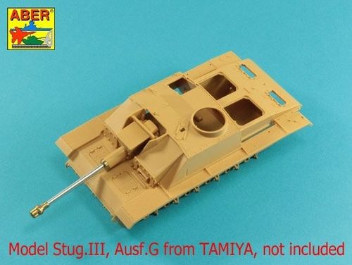 German StuK.40 L/48 7,5cm barrel with early model muzzle brake for StuG.III Ausf.F/8 and StuG.III Ausf.G early