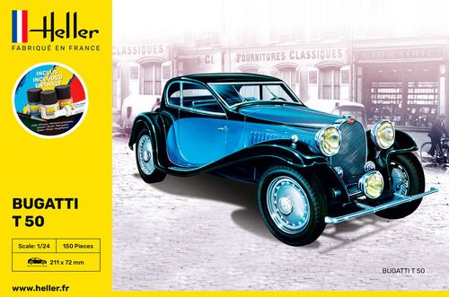 Heller 1:24 - Bugatti T 50 - Starter Set 56706 