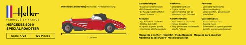 Heller 1:24 - Mercedes 500 K Special Roadster - Starter Set 56710 