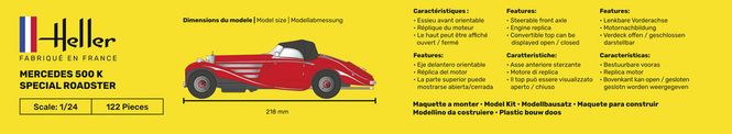 Hovedbilde Heller 1:24 - Mercedes 500 K Special Roadster - ...