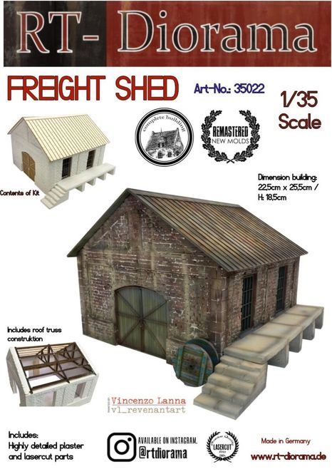 Main Image RT-Diorama 35022 Freight Shed (Modular System) ...