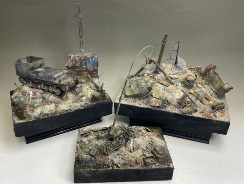 RT-Diorama 35127 Rubble and Debris Pile Set (3 pieces) (1:35)