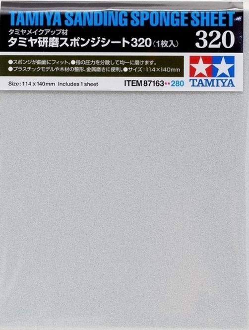 Hovedbilde Tamiya 87163 Polishing Sanding Sponge Sheet P320