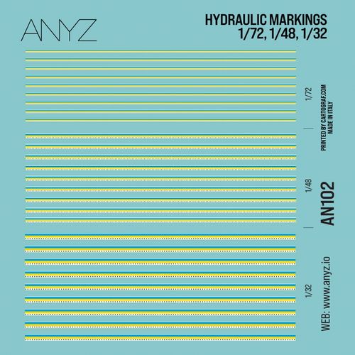 ANYZ HYDRAULIC MARKINGS 1:72, 1:48, 1:32