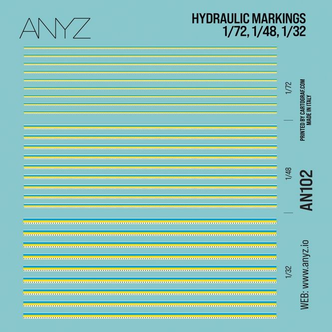 Main Image ANYZ HYDRAULIC MARKINGS 1:72, 1:48, 1:32
