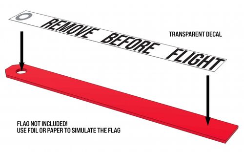 ANYZ Remove before flight signs 7,0 mm + 8,5 mm + 10,0 mm (WHITE)