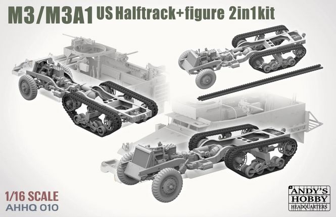 Hovedbilde AHHQ/Takom 1:16 - M3 / M3A1 U.S. Halftrack 2 in 1