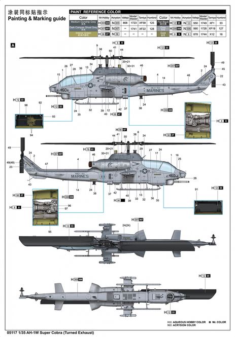 Hovedbilde Trumpeter 1:35 - Bell AH-1 W Super Cobra (Turned ...