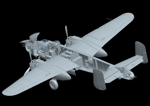 HK Models 1:32 -B-25J Mitchell Strafing Babes