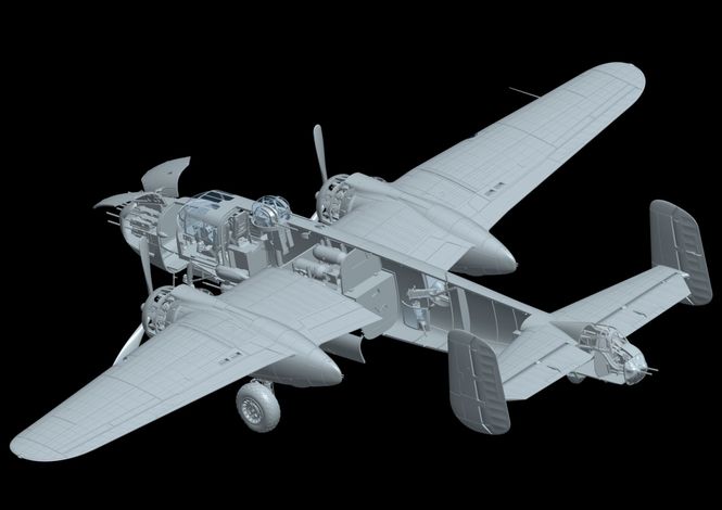Hovedbilde HK Models 1:32 -B-25J Mitchell Strafing Babes