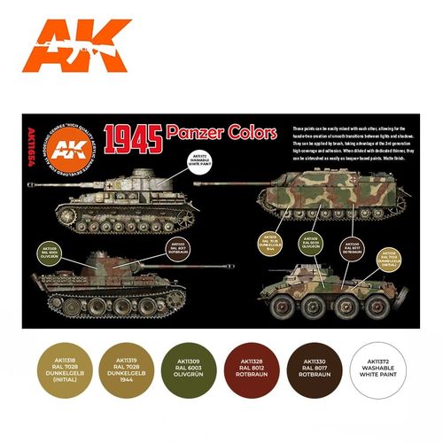 AK-Interactive AK 11654 1945 PANZER COLORS SET