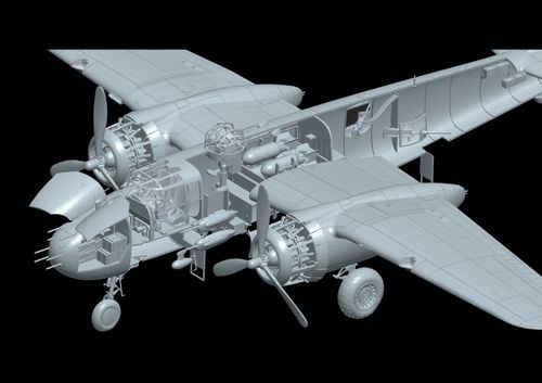 HK Models 1:32 -B-25J Mitchell Strafing Babes
