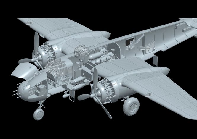 Hovedbilde HK Models 1:32 -B-25J Mitchell Strafing Babes