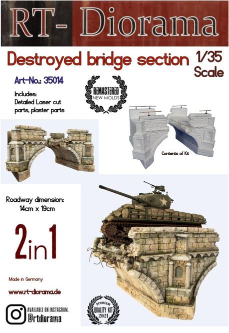 Hovedbilde RT-Diorama 35014 Destroyed Stonebridge Section ...