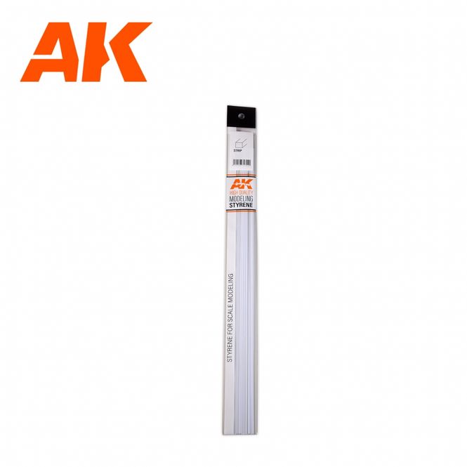 Main Image Strips 0.75 x 4.00 x 350mm - STYRENE STRIP