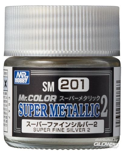 Super Metallic Colors II - Super Fine Silver II SM201 - Mr. Color 10ml