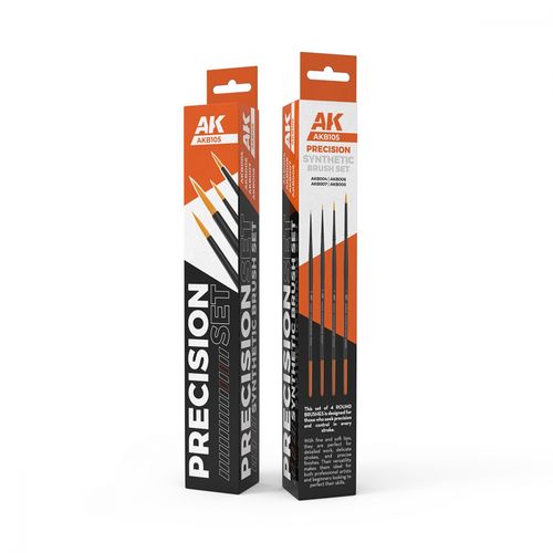 AK Interactive - Precision Brushes Set (4 børster)