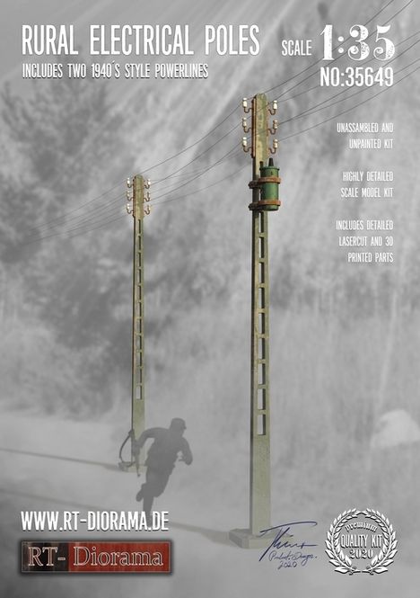 Hovedbilde RT-Diorama 1:35 - 35649 Rural Electrical Poles