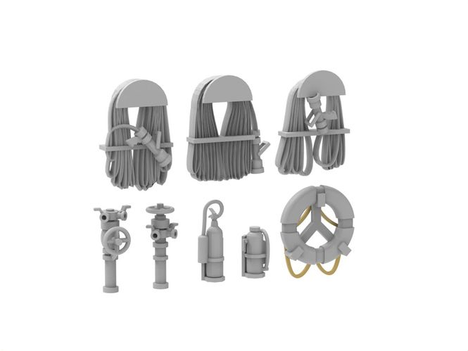 Hovedbilde HS Models 1:200 - US Navy Fire Hose & Velve, Life ...