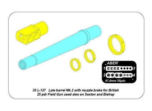 Late barrel MK2 with muzzle brake to British 25 pdr
