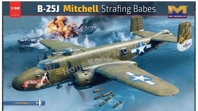 Hovedbilde HK Models 1:32 -B-25J Mitchell Strafing Babes