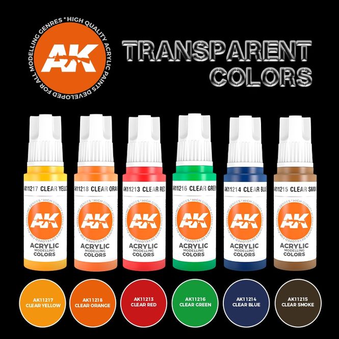 Hovedbilde AK-Interactive AK 11758 TRANSPARENT COLORS SET