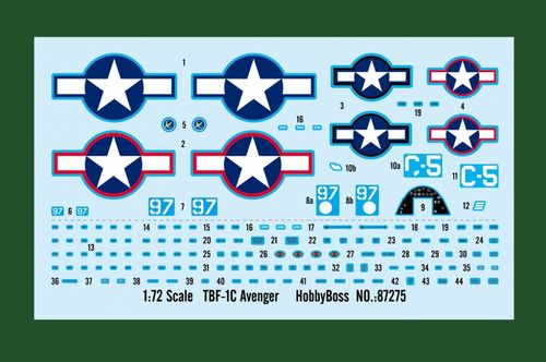 Hobby Boss 1:72 - Grumman TBF-1C Avenger (87275)